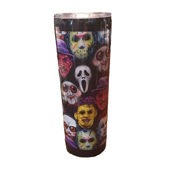 Halloween Horror Faces Stainless Steel Tumbler - Picture 3 of 7